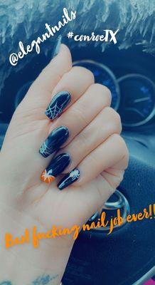 Halloween decor is adorable  I love my nails! Best nail job ever!! #perfection