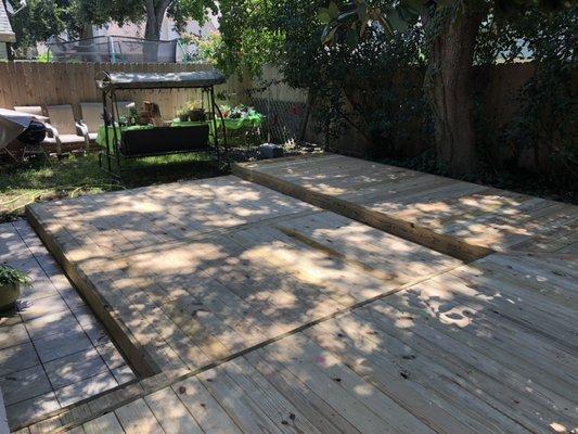 Exterior deck build