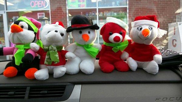 We won 5 toys today!