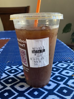 The iced latte that I got from Dunkin Donuts -Honeygo taster like crazy!!!