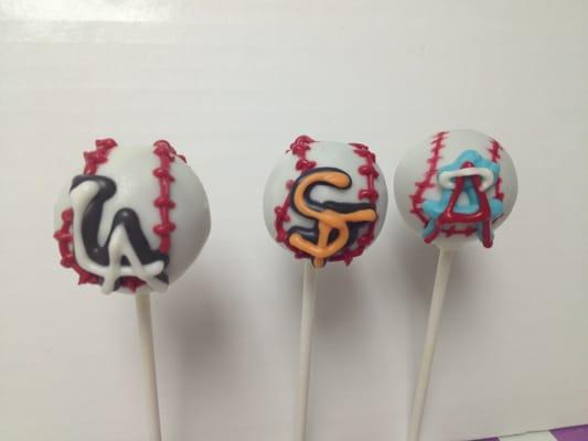 California Baseball Theme CakePops