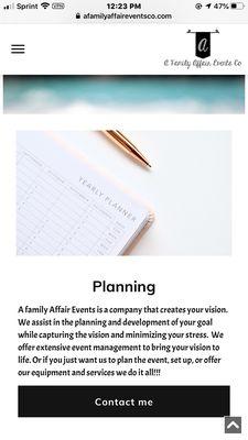 Planning! Let us plan your next event!