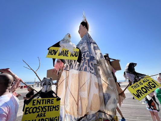 Community parade staged to protest gentrification. Location: Coney Island Boardwalk 10/7/22