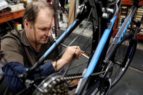 From a flat tire to a complete bicycle overhaul, our certified bicycle mechanics average over 30-years of experience.