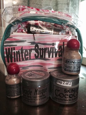 Winter survival kit. $41.99. Protects skin. 2simple steps for all skin types, ethnicities , from chapped lips to smoothing winterized skin.