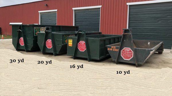 dumpster sizes