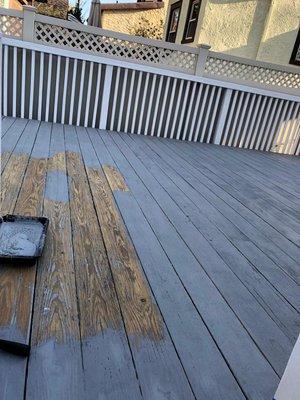 Deck repainted