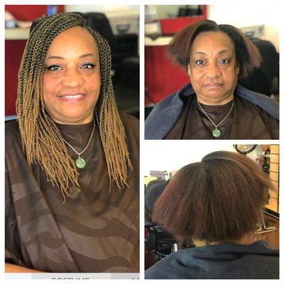 Crochet braids done by kayla at I Am Image 1500 NW 18th ave. PTLD, OR 97209 503-224-0399 or Www.iamimagepdx.com