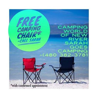 Free Camp Chair w/ confirmed appointment! Call Sarah today! 480.382.3781