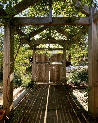 Check out this stunning structure that our owner built with a fellow talented permaculture professional on Vashon! So beautiful.