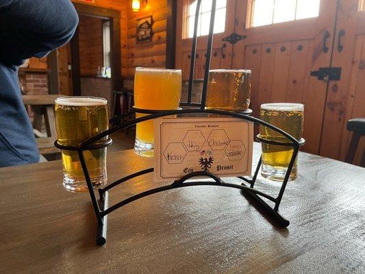 Four beer flight.