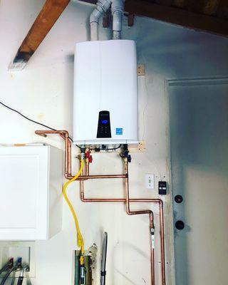 Navien tankless water heater install!