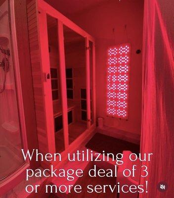 Our redlight therapy & infrared sauna