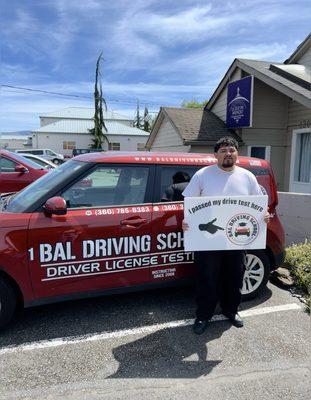 Cheers to passing your skills test! Drive safe and enjoy the journey.  For all your driver licensing needs, contact Bal Driving School!