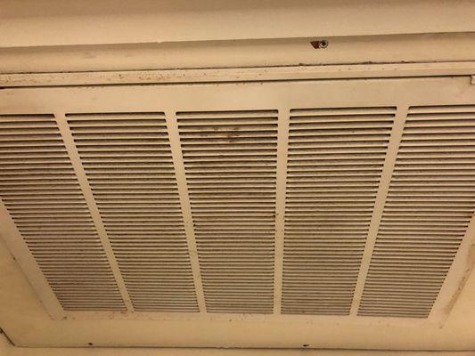 Ceiling vent in closet