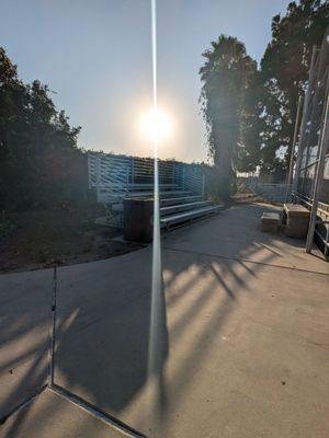 Bleachers by the softball field