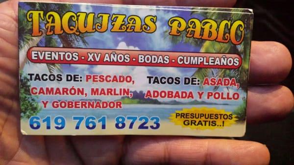 Pablo's Card