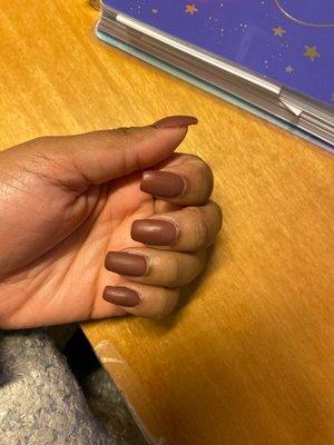 Chocolate matte fill in