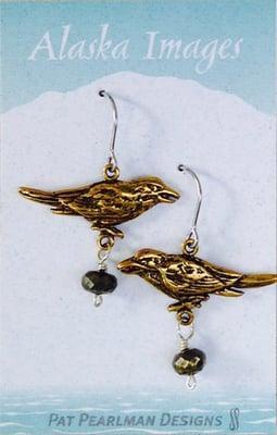 Raven Earrings by Pat Pearlman Designs