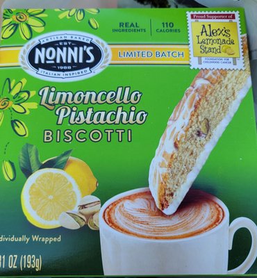 Pickup this online order on 11/24/20. Trying NEW flavor  of Limoncello Pistachio Biscotti