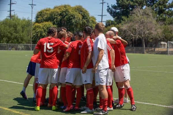 Getting ready for game time at Griffith Park