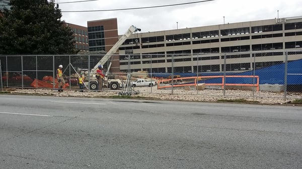 We have provided temporary fencing for many of the new high rise buildings in downtown Atlanta...