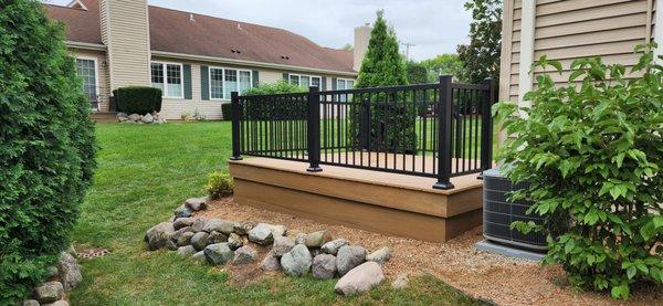 Composite  decks and aluminum railings