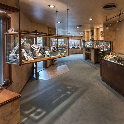 The gallery is composed of rare and unique gemstones, one of a kinds, and features several artists from the intermountain west.