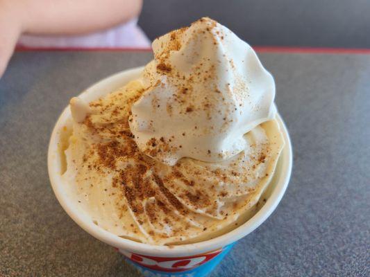 This pumpkin pie blizzard was surprisingly good. My daughter loved it.