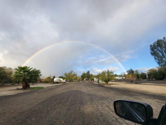 Beautiful rainbow over Emerald Bay