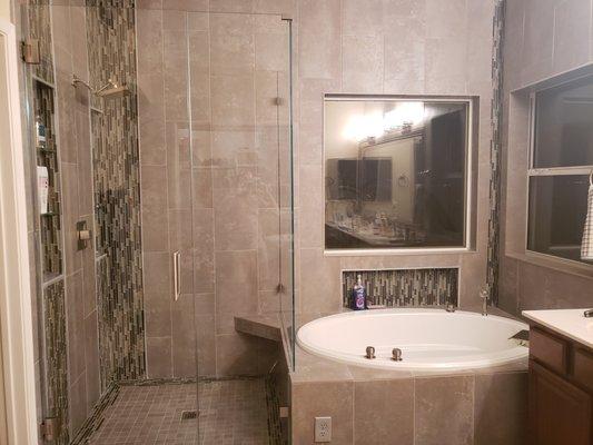 Complete bath and shower remodel.