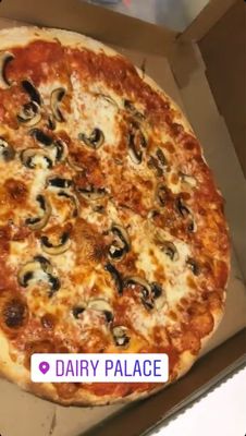 pizza with mushrooms