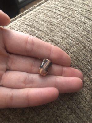 Bullet she dug out of the wall