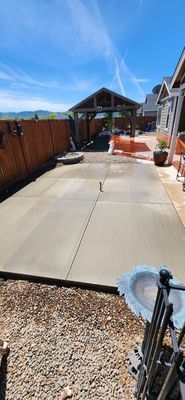 Concrete patio install