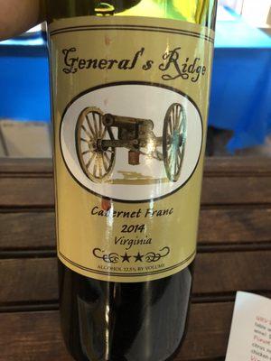 The generals makes a great bottle of cab