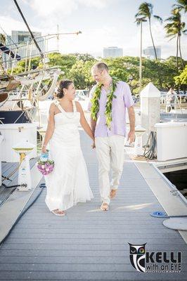 HONOLULU YACHT WEDDING, Honolulu weddings, hawaii destination weddings