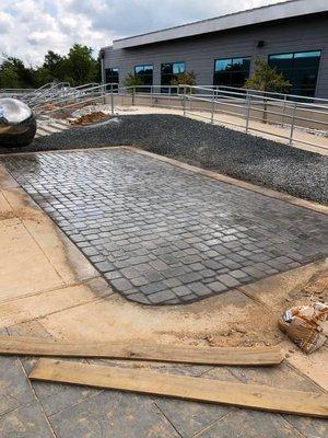 Completed patio area at Everest Hospital in Longview.