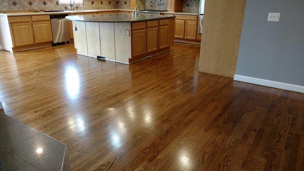 Refinished wood floor