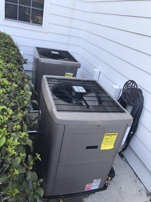 Two York Affinity 18 SEER A/C systems installed at a customers house