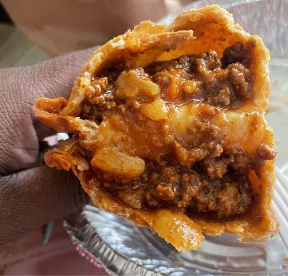 Inside Ground Beef Empanada