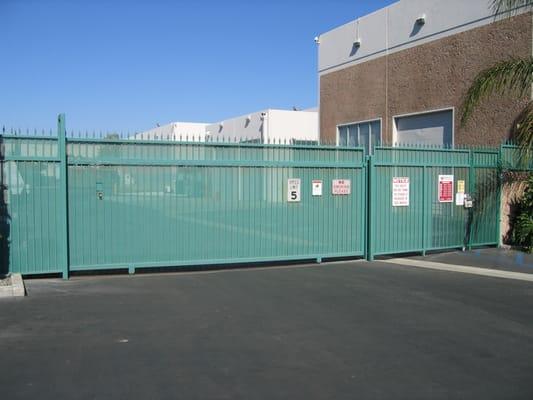 Our secure facility has computerized gates with individual access codes.