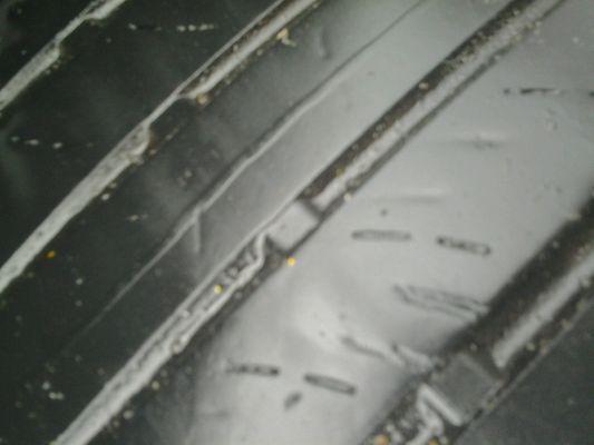 Right front tire on rental car