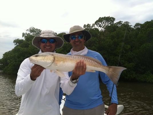 A nice redfish caught with Capt. Ben