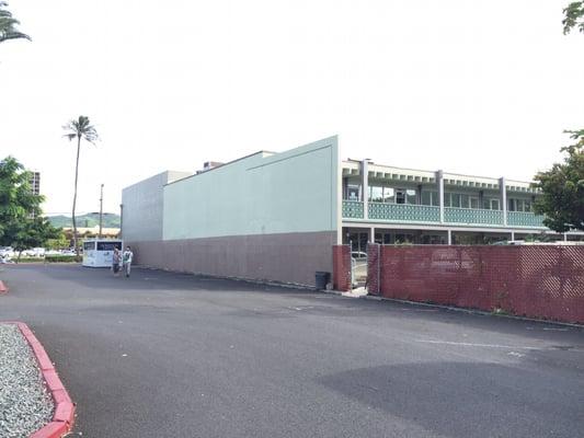 Free parking in the Macy's parking lot with an access walkway