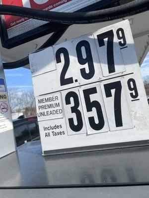 Current gas prices