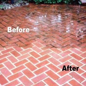 before and after power washing