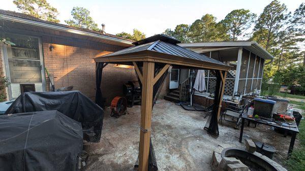 Gazebo fully assembled