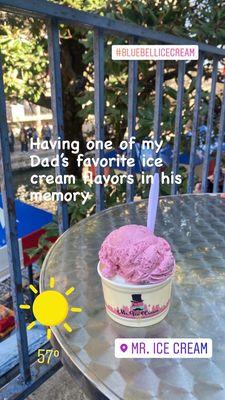 Ice cream on the patio.