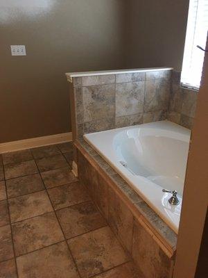 Tub and floor