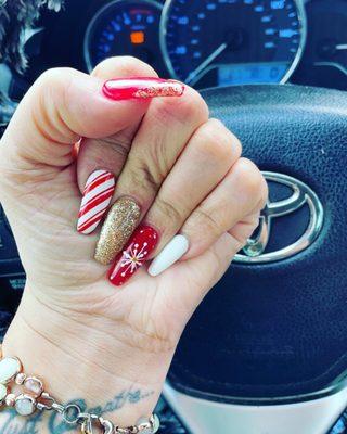 My Christmas  nails!